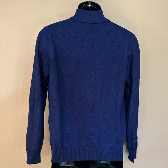 Barneys NY Merino Wool Sweater Medium 1/4 zip Gently worn Made by Piattelli - Picture 2 of 3